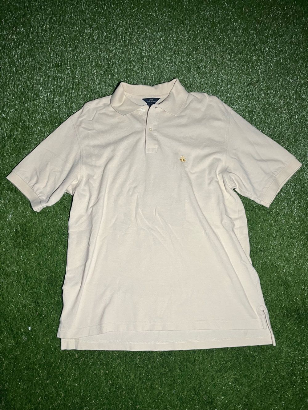 Brooks Brothers 346 Beige/Cream Polo Men’s Medium - Picture 2 of 5